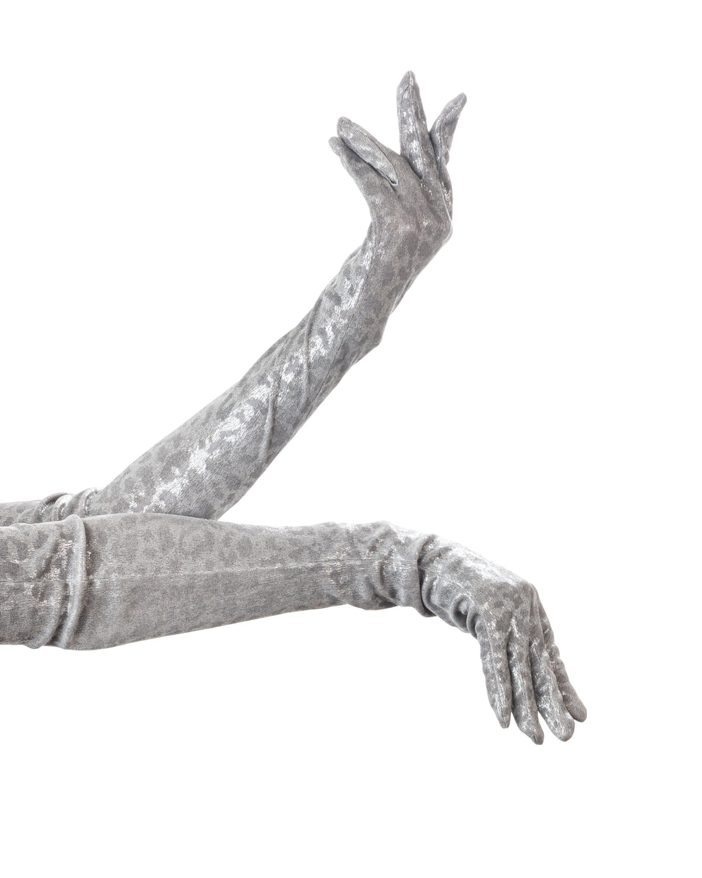 Silver Leopard Gloves