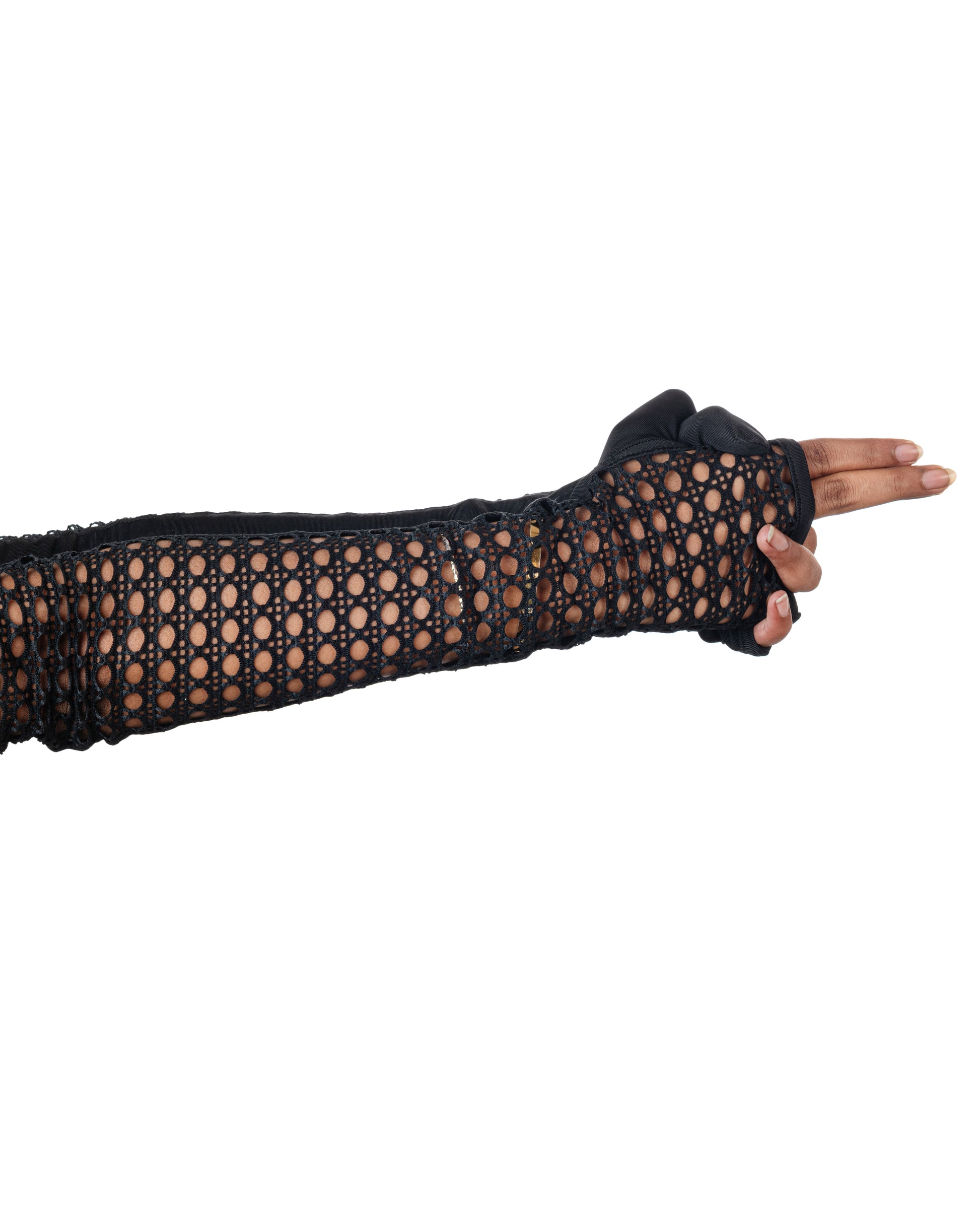 Black Mesh Gloves