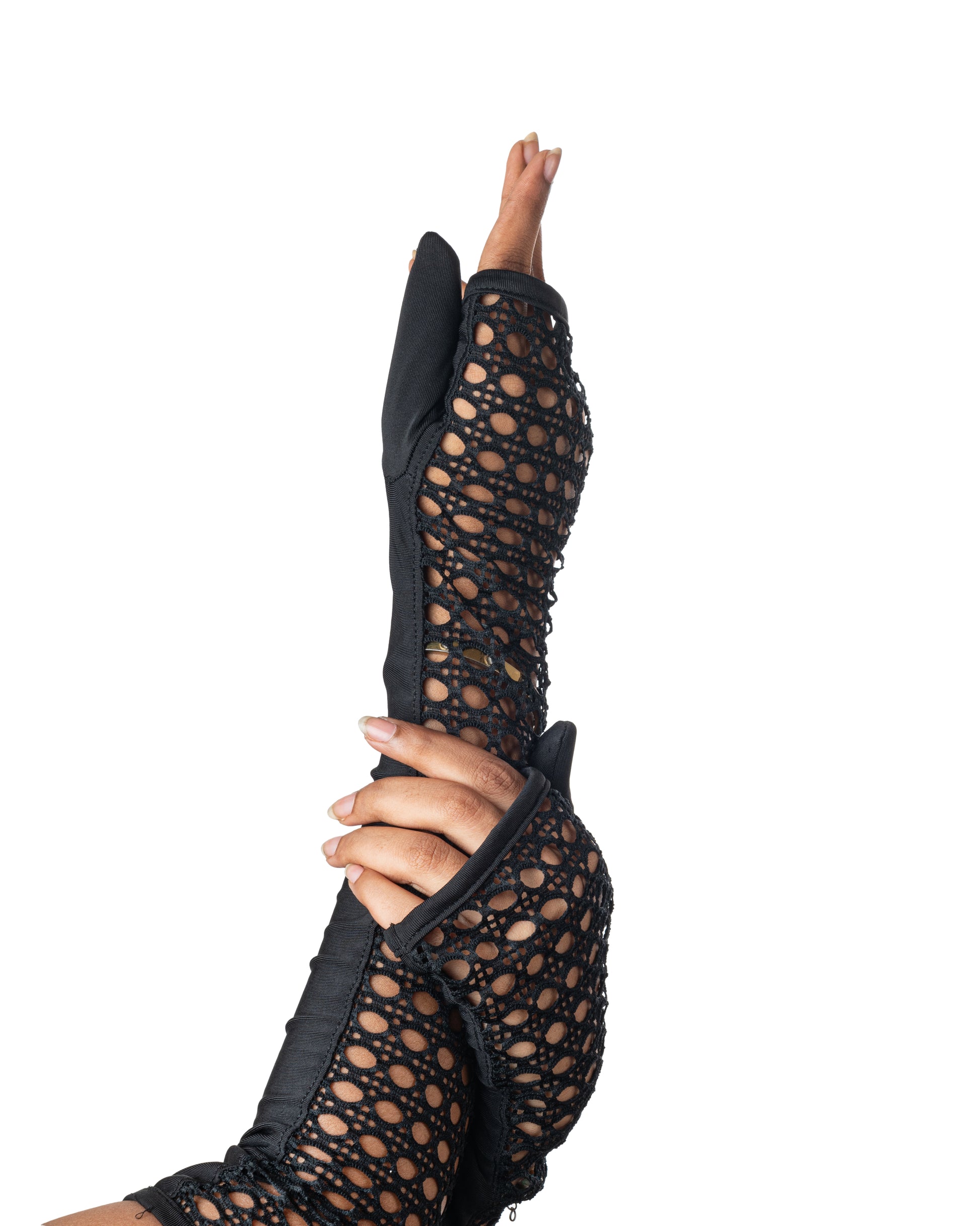 Black Mesh Gloves