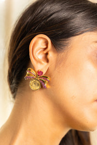 Bow & Coin Earrings