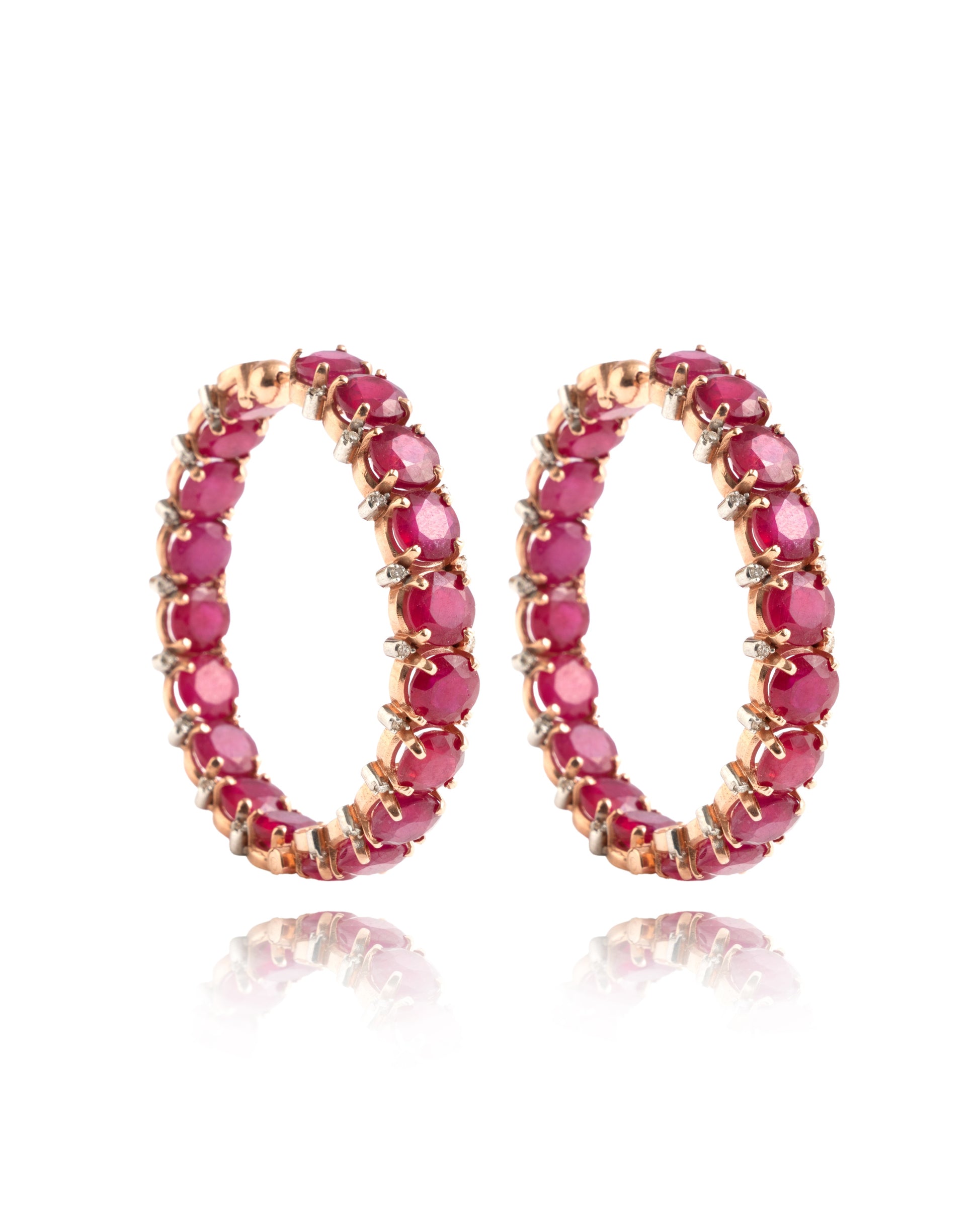 Scarlet Spark Hoops